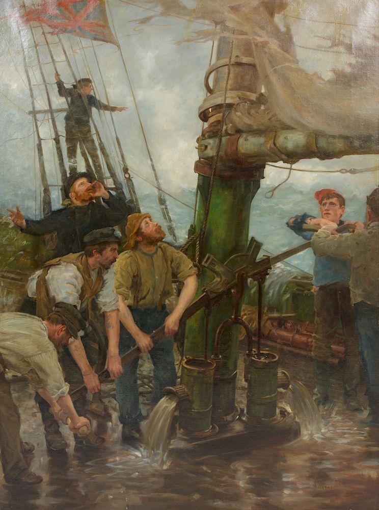 Appraisal: Vincent th century Fishermen on a Boat Vincent th century