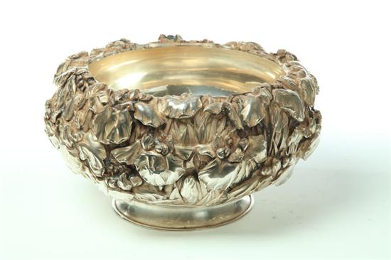 Appraisal: AESTHETIC MOVEMENT SILVER PUNCH BOWL Japan Meiji Period marked with