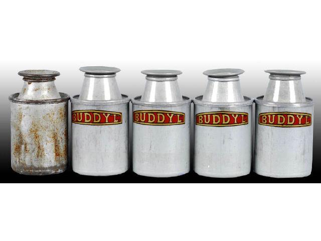 Appraisal: Lot of Buddy L Cans Description Four are reproduction cans