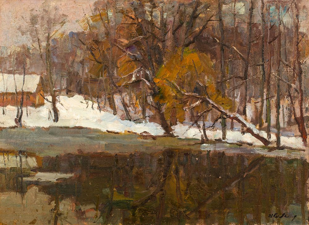 Appraisal: NIKOLAY VOLYNETS BELARUSIAN - NIKOLAY VOLYNETS BELARUSIAN - First Snow