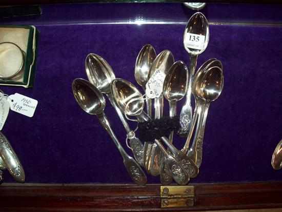 Appraisal: A COLLECTION OF TWELVE SILVER TEASPOONS