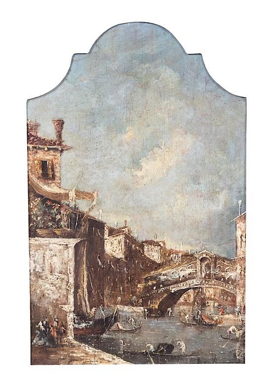 Appraisal: Manner of Francesco Guardi th Century Two Works Depicting Venetian