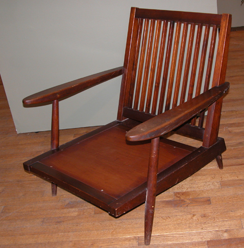 Appraisal: Lounge Chair with Arms and turned legs Nakashima George American