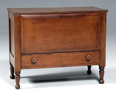 Appraisal: Tennessee Federal cherry sugar chest hinged top opening to divided