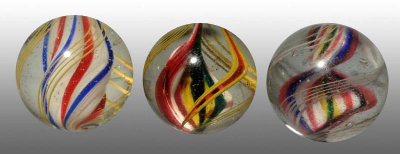 Appraisal: Lot of Handmade Swirl Marbles Description All have minor wear