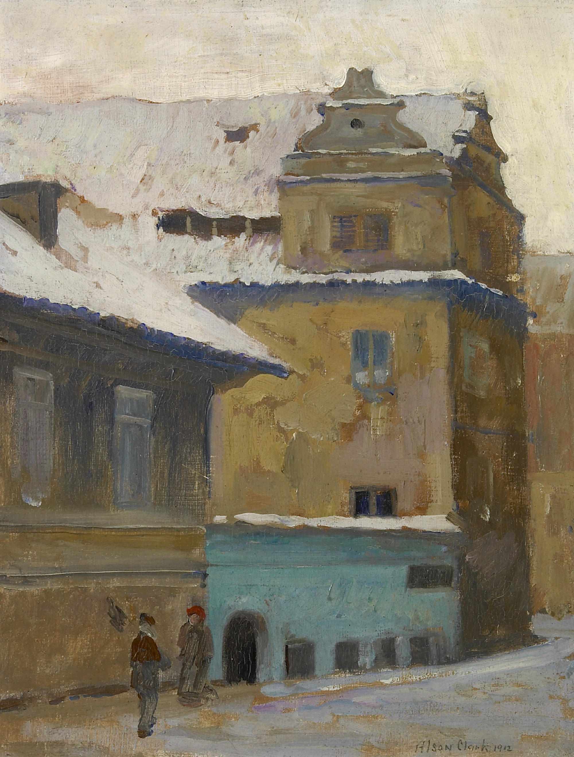 Appraisal: Alson Skinner Clark - Prague in winter signed and dated