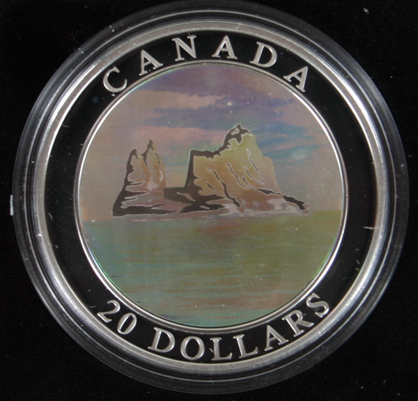 Appraisal: Canada Silver Iceberg Hologram Coin - oz