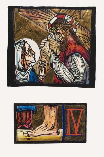 Appraisal: ALLAN ROHAN CRITE - Christ Meet His Mother Two woodcuts