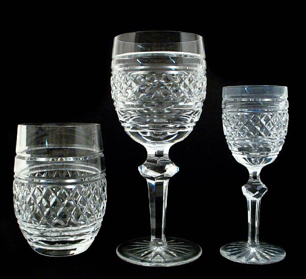 Appraisal: A group of Waterford crystal glassware comprising six small wine