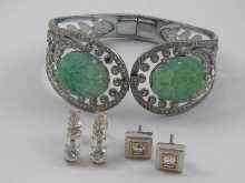 Appraisal: A mixed lot comprising two pairs paste set earrings and