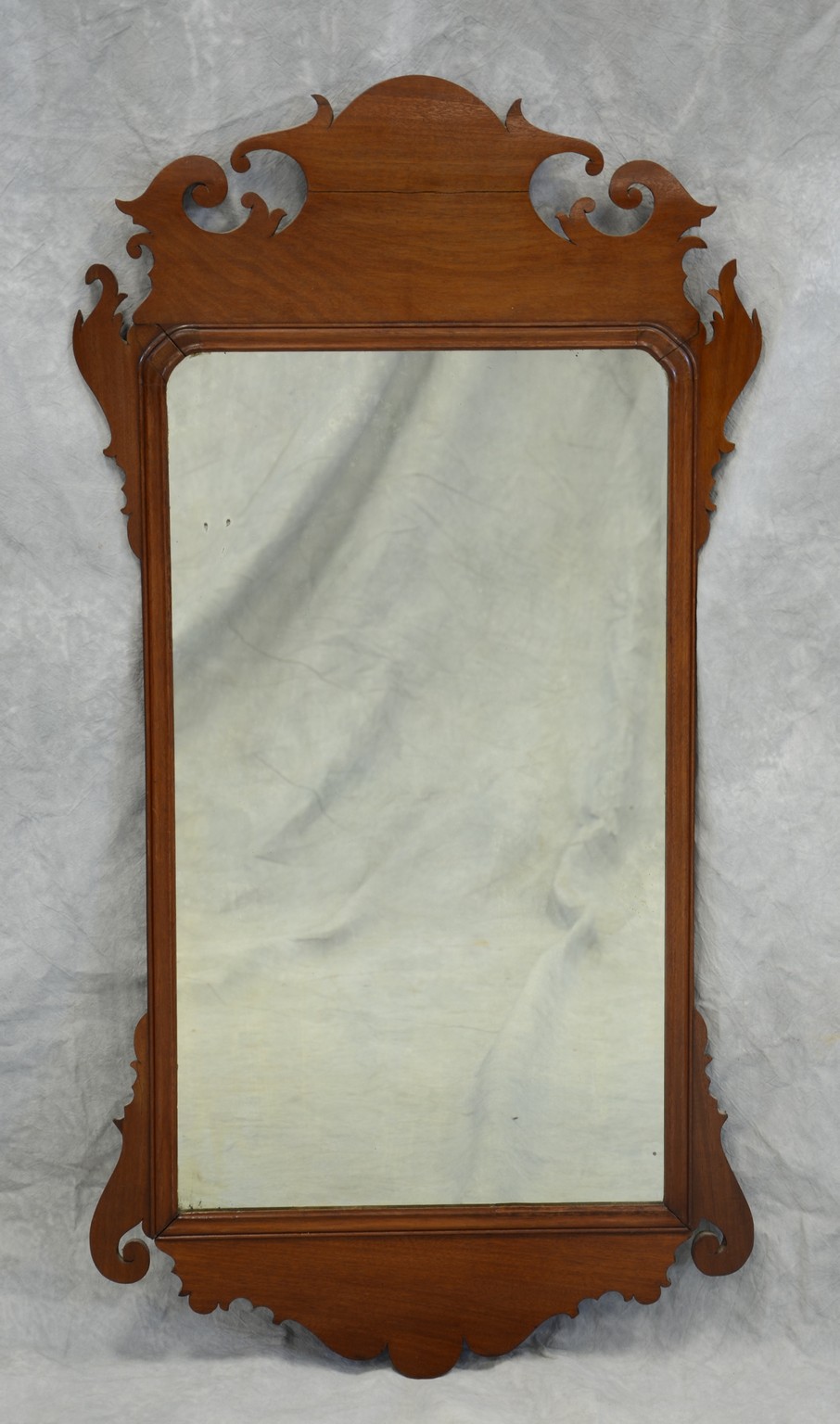 Appraisal: Mahogany Chippendale fretwork wall mirror - h x w