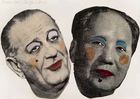 Appraisal: Jim Dine American Drag - Johnson and Mao Chairman Mao