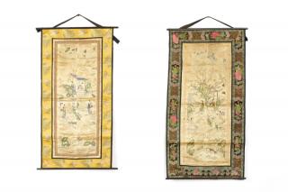 Appraisal: Collection of Chinese Silk Embroidered Textiles Chinese likely early th