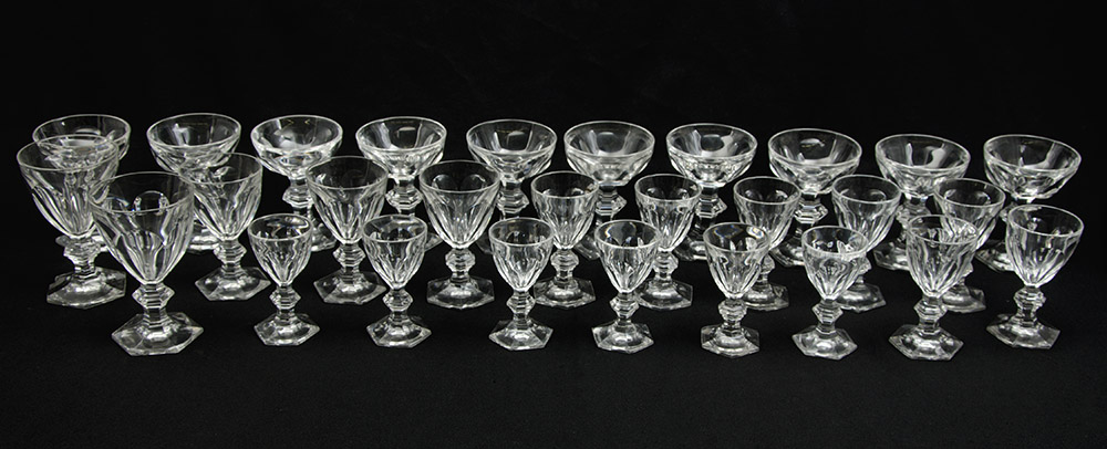 Appraisal: BACCARAT HARCOURT STYLE GLASS STEMWARE Approx pieces in a pattern