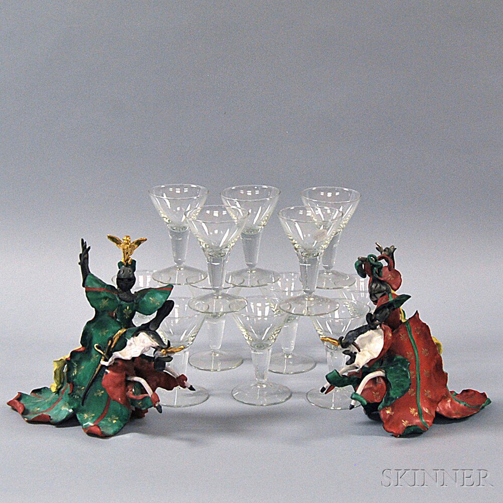 Appraisal: Set of Twelve Jensen Cocktail Glasses and a Pair of