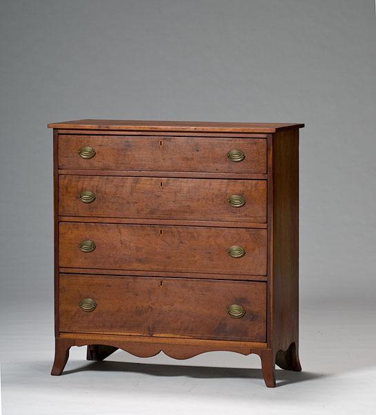 Appraisal: HEPPLEWHITE CHERRY CHEST OF DRAWERS Mid-Atlantic States ca - with