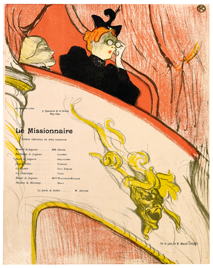 Appraisal: HENRI TOULOUSE-LAUTREC La Loge au Mascaron Dor Color lithograph on