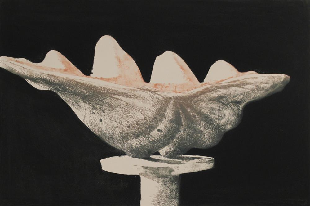 Appraisal: JULIO LARRAZ CUBAN - GIANT CLAM Etching and aquatint x