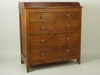 Appraisal: CHEST OF DRAWERS - Transitional Federal period solid pine five