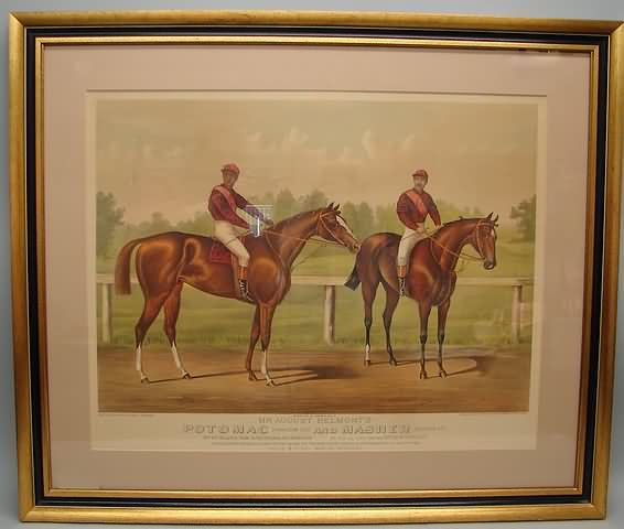 Appraisal: Currier and Ives lithograph titled Mr August Belmont's Potomac Hamilton