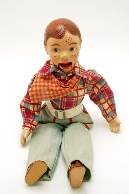 Appraisal: A Howdy Doody ventriloquist doll Composition head and hands MEASUREMENTS