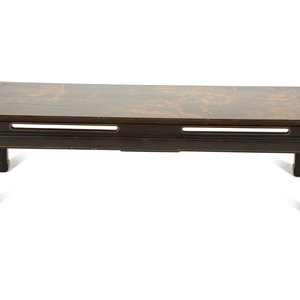 Appraisal: A Chinese Black and Gilt Chinoiserie Decorated Low Table th