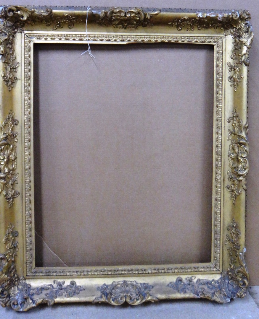 Appraisal: A th century gilt plaster swept frame with foliate decoration