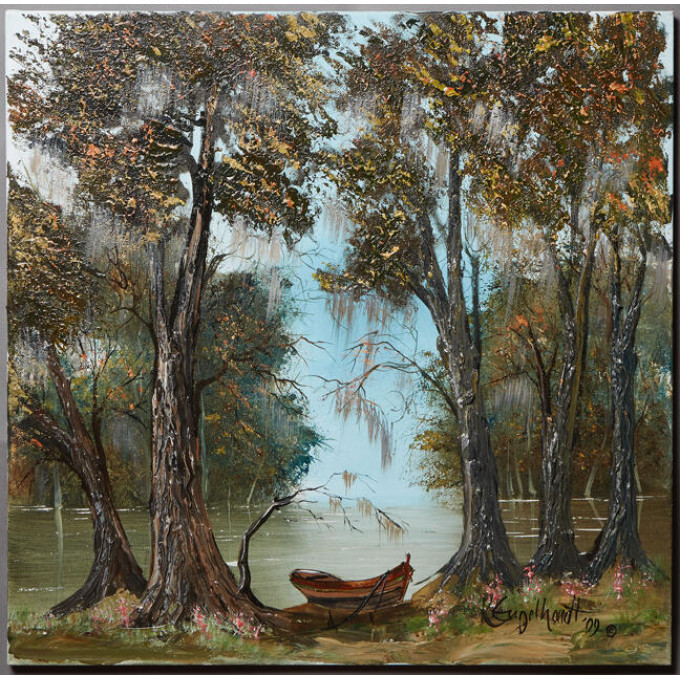 Appraisal: Knut Ken Engelhardt Southern Landscape with Spanish Moss oil on