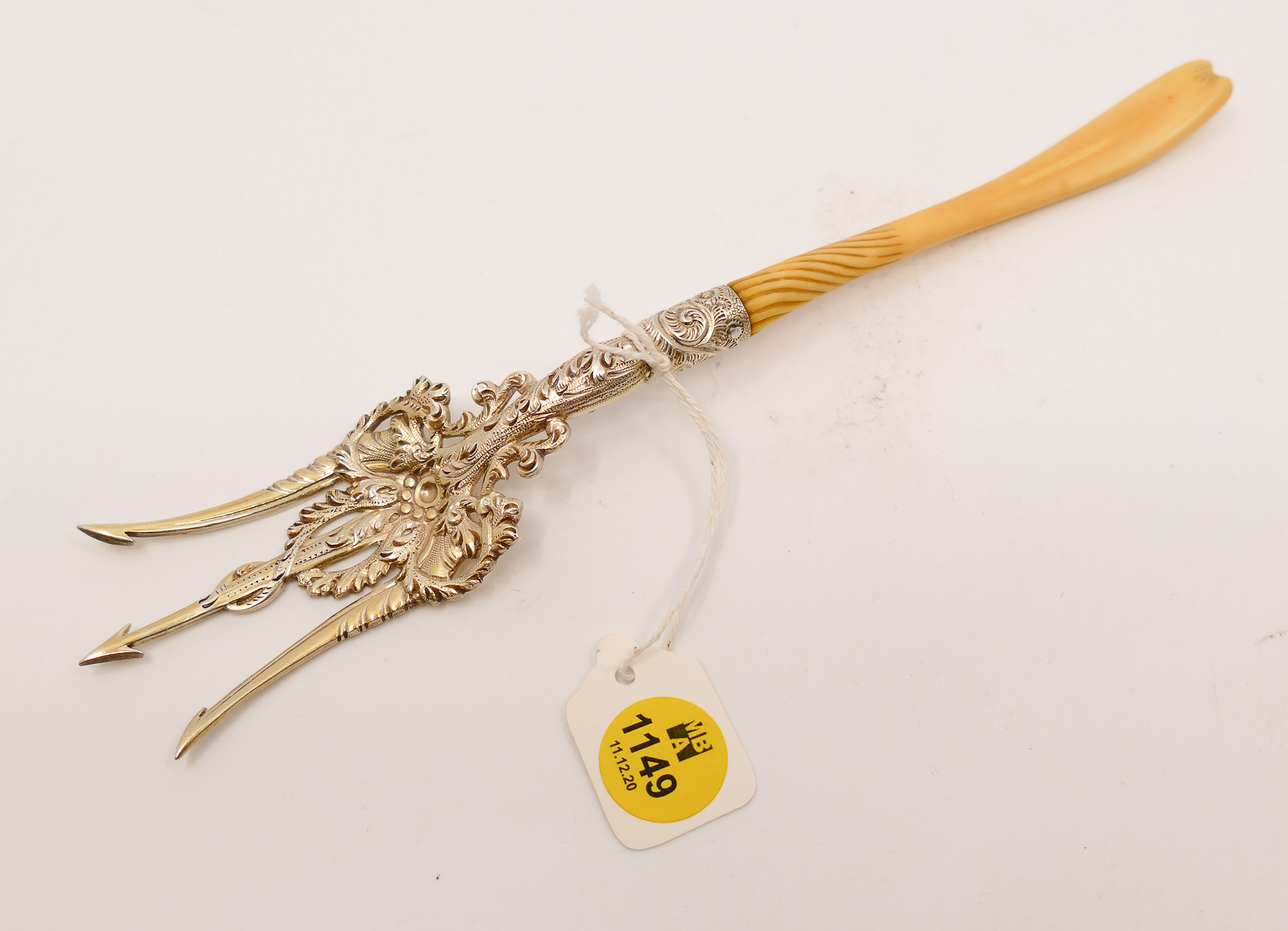 Appraisal: Whiting Ivory Pattern Trident Sterling Serving Fork- g