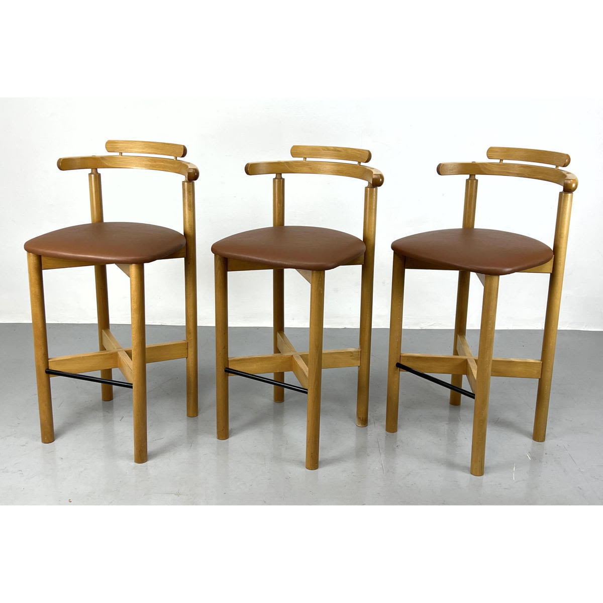 Appraisal: Danish modern Bar Stools by Gangso Mobler Dimensions H inches