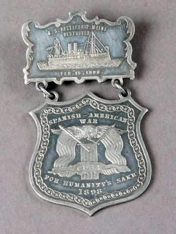 Appraisal: Cuba Libre Badge with USS Maine on the pin bar