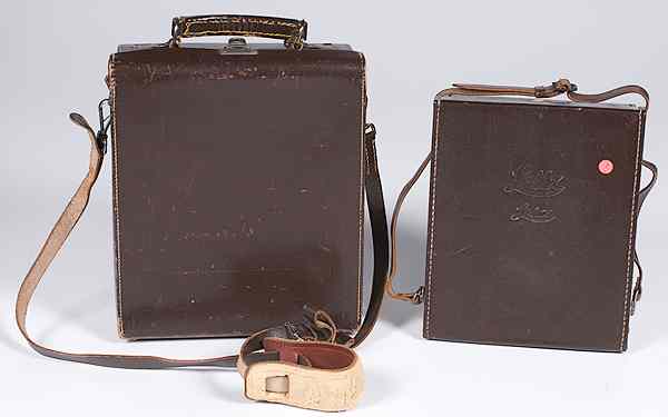 Appraisal: Leica Accessory Cases Lot of brown leather accessory cases One