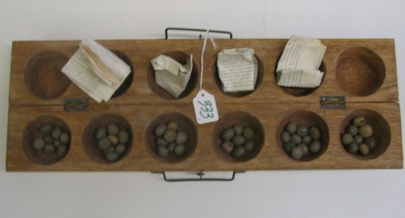 Appraisal: A CHINESE PEBBLE GAME AND A WALL HANGING The wood