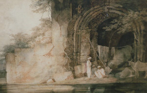 Appraisal: Attributed to George Chinnery RHA - - Landscape with Ruins