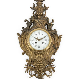 Appraisal: A Napoleon III Style Gilt Bronze Cartel Clock Late th