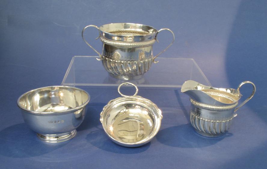 Appraisal: A VICTORIAN PORRINGER of circular form with a gadrooned border