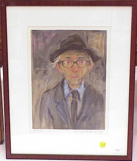 Appraisal: Raphael Soyer - Self-Portrait Color lithograph c Subsequent to Cole