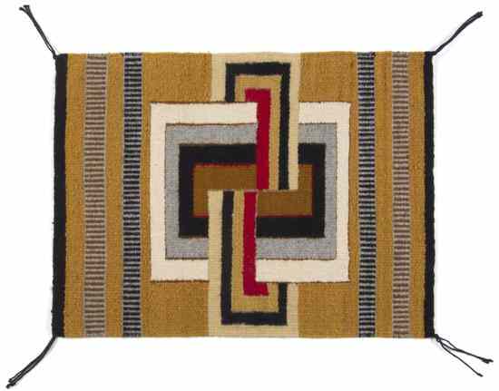 Appraisal: A Navajo Weaving Shiprock optical design weaver unknown x inches