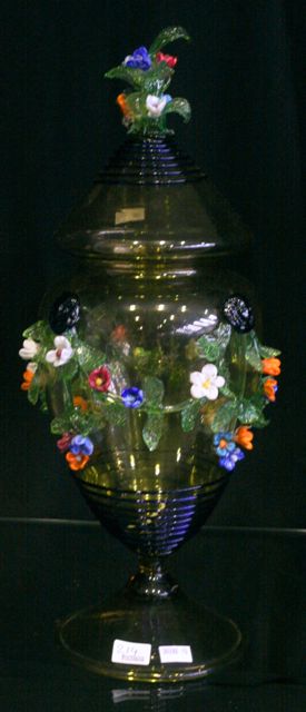 Appraisal: An Italian Murano glass footed vase and cover by Salviati