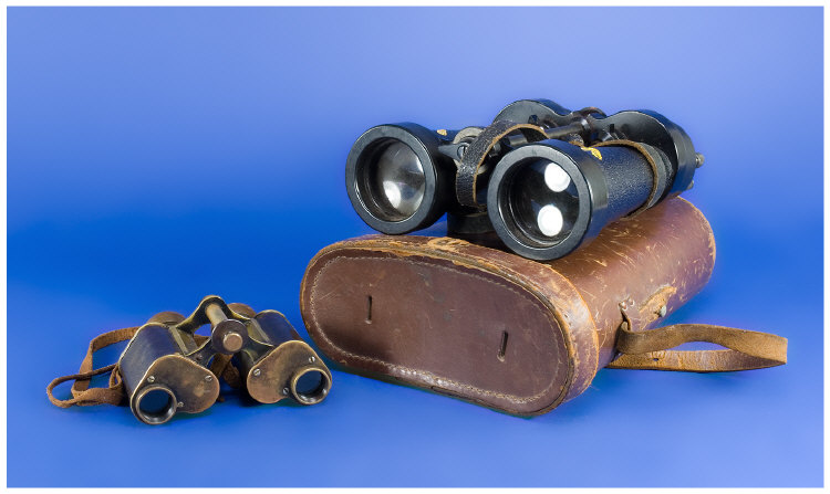 Appraisal: Pair of WWI Large Military Binoculars Made by Barr and