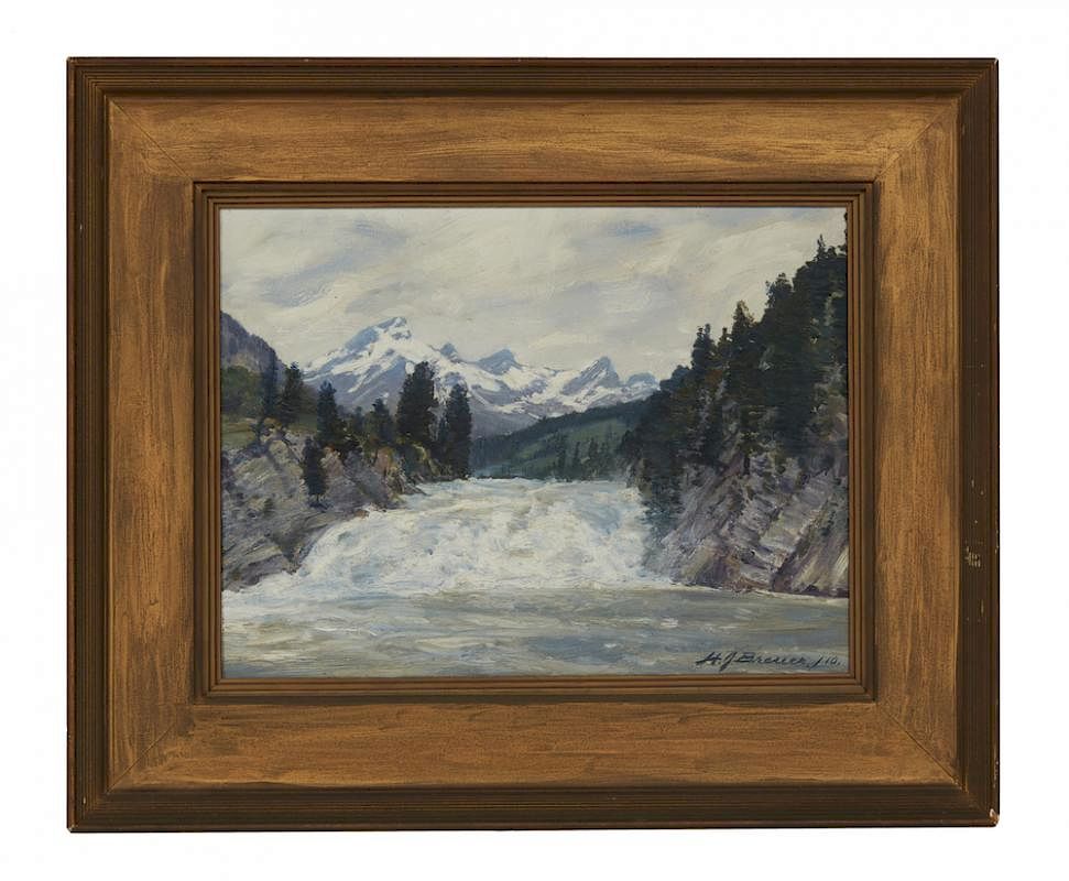 Appraisal: Henry Breuer - Painting Framed oil on board Henry Breuer