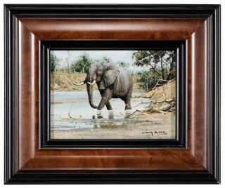 Appraisal: Craig Bone Florida Zimbabwe born Elephant signed lower right Craig