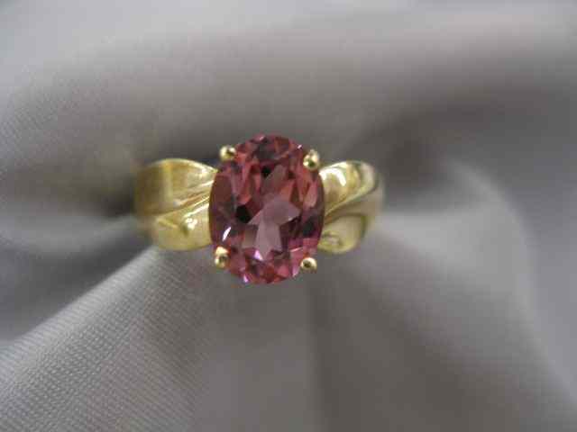 Appraisal: Pink Tourmaline Ring Carat Ovalrich gem in k yello gold