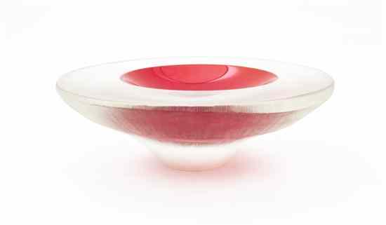 Appraisal: An Art Glass Bowl of squat baluster form having etched