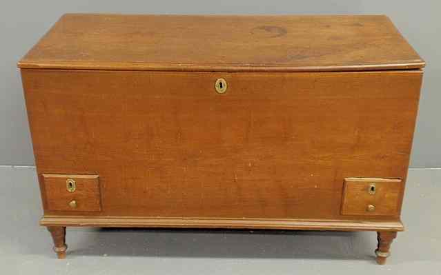 Appraisal: Chester County PA walnut blanket chest c with two unusual