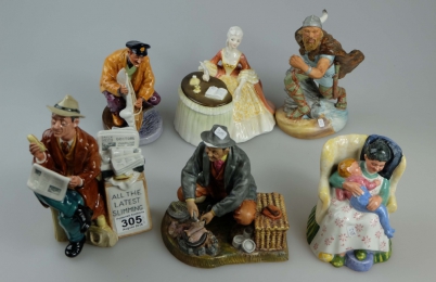 Appraisal: A collection of Royal Doulton figures to include Stop Press