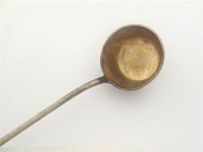 Appraisal: An early th century Baltic soup ladle with a deep