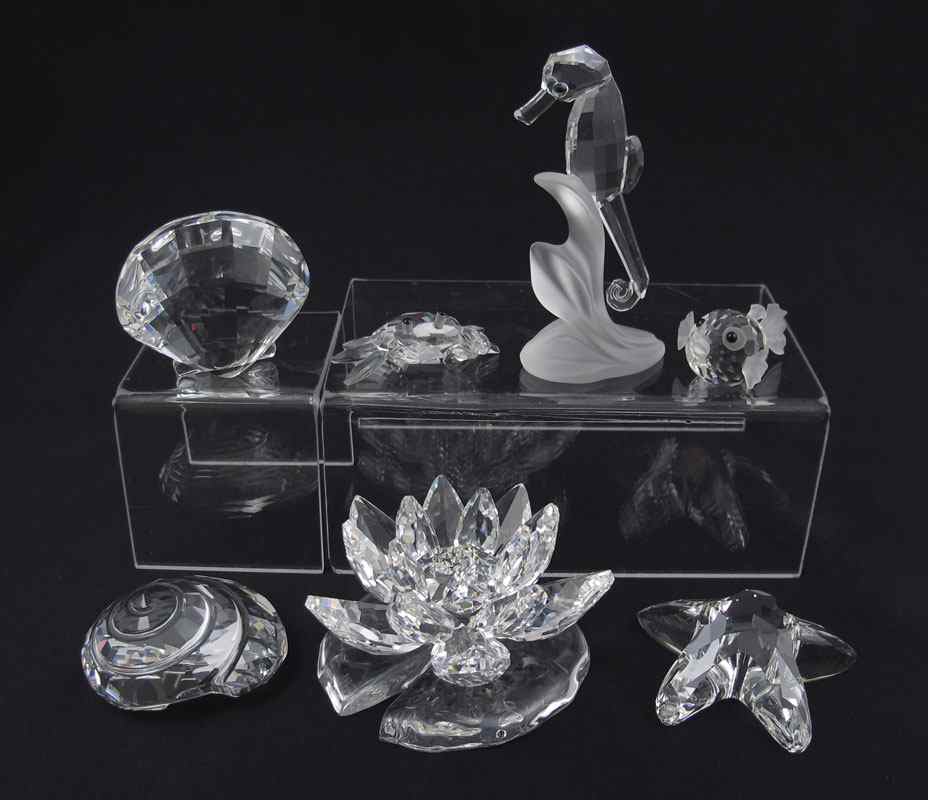 Appraisal: SWAROVSKI CRYSTAL FIGURES pieces to include LARGE WATERLILY A Hirzinger