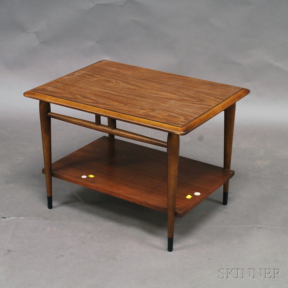 Appraisal: Lane Mid-century Hardwood Side Table th century ht wd dp