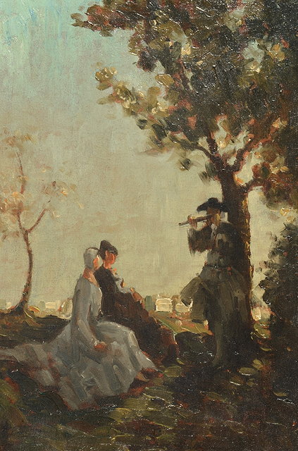 Appraisal: EMMA CIARDI - A courting couple seated beneath a tree